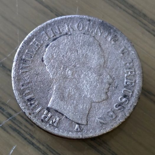 PRUSSIA 1/6 Thaler 1823 A Silver