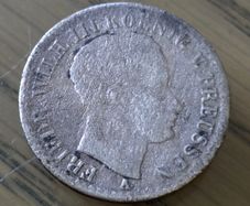 PRUSSIA 1/6 Thaler 1823 A Silver