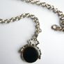 Vintage Silver Plated Pocket Watch Chain With Fob Image 7
