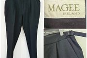 Magee Ireland black woolen smart full length trousers women 12 14