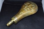 Antique Georgian Copper and Brass Gunpowder Flask