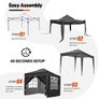 3x3m Pop Up Gazebo Fully Waterproof, All Weather Gazebo ideal for Outdoor Party Camping with Weights Image 2