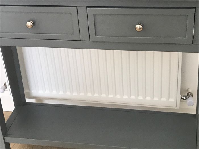 Grey Hall / Console Table with drawers and shelf