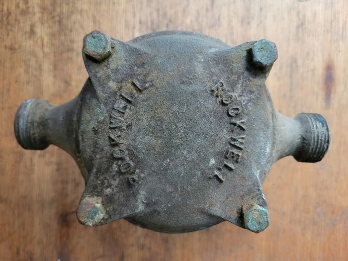 Vintage Rockwell Brass Water Meter