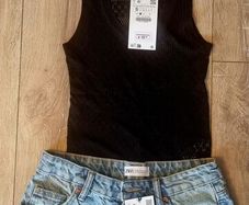 womens zara shorts & vest