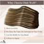 7 Piece LaaVoo 22inch Balayage Brown - blonde Human Hair Extensions Weft for Sewing Weave Remy Hair Extensions, 100g Image 2