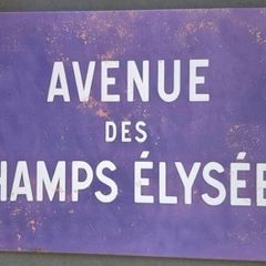 Vintage Style  Metal Sign. Avenue des champs elysees.
