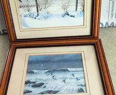 Set of 2 framed prints by Julian Friers is a renowned Irish wildlife painter