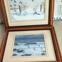 Set of 2 framed prints by Julian Friers is a renowned Irish wildlife painter