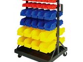 Bin Rack 60 Bins With Castor Wheels 1110h X 660w X 550d