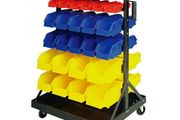 Bin Rack 60 Bins With Castor Wheels 1110h X 660w X 550d