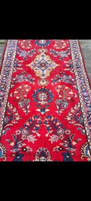 Vintage XL Fabulous Persian Sarouk Hand Knotted Runner Rug Carpet