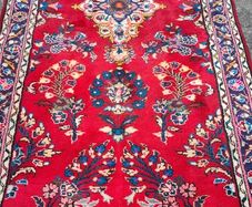 Vintage XL Fabulous Persian Sarouk Hand Knotted Runner Rug Carpet