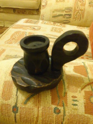 wooden candle holder very nice for sale .