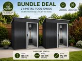 6ft Metal Garden Sheds Bundle Deal Set of 2