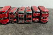 6 x old Matchbox Lesney Playworn London Routemaster and Trolley buses