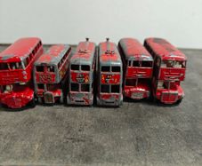 6 x old Matchbox Lesney Playworn London Routemaster and Trolley buses