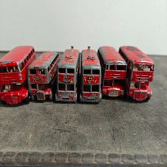 6 x old Matchbox Lesney Playworn London Routemaster and Trolley buses