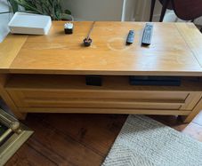 Oak TV stand and Nest of tables x 2 from Arnotts