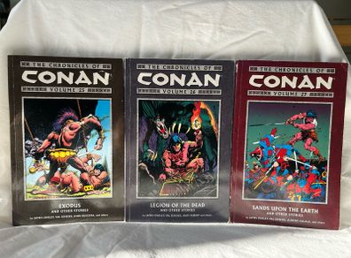 The Chronicles of Conan Volumes 25, 26 and 27 Dark Horse Comics First Editions