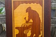 Vintage Wood (Maple, Mahogany, Oak) Marquetry Handmade in Ireland