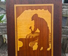 Vintage Wood (Maple, Mahogany, Oak) Marquetry Handmade in Ireland