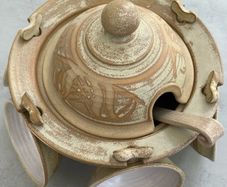 Studio pottery - punch bowl set - 6 cups