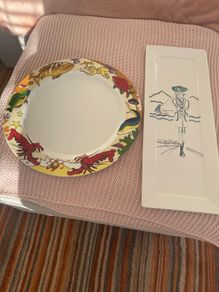 Two Fabulous Platters, Large Heavy Fish Platter and Paul Costello Sandwich Platter