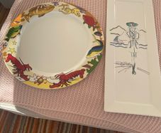 Two Fabulous Platters, Large Heavy Fish Platter and Paul Costello Sandwich Platter