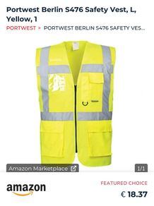 Hi vis executive vest x3 yellow
