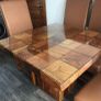Dining tables with 4 chairs. Glass panel for top table Image 4