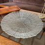 Vintage Mid-Century Modern Bark or Rain Glass Pattern Platter Image 6