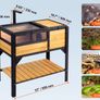 Wooden Tortoise Habitat | Reptile Enclosure with Stand & Light Holder | Indoor & Outdoor Small Animal House Image 2