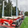 Scania R450 Tag and Crane Mounted Timber Trailer Image 3