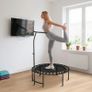 Rebounder Trampoline, 5-stage adjustable handle, Workout Trampoline, Black Image 6