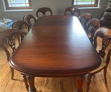 Mahogany Dining Table & 8 Chairs