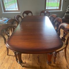 Mahogany Dining Table & 8 Chairs