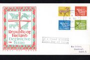 1969 Ireland Gerl Definitive stamps (third series) 1/2d, 1d, 3d, 7d, Illustrated addressed First Day Cover (FDC) with Baile Atha Cliath (Dublin) Steele Cancel