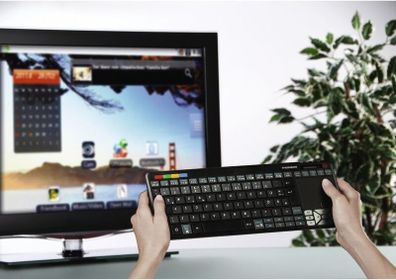 4in1 Universal Smart TV UK Layout Keyboard/Remote Control for Panasonic TVs, Set Top Boxes, Audio, PC