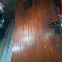 Wood door and frame