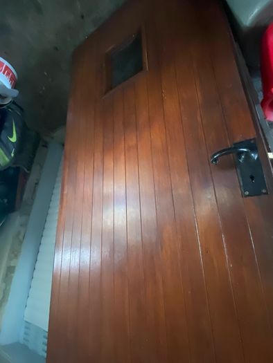Wood door and frame