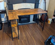 L Shaped Computer Desk with Power Outlet