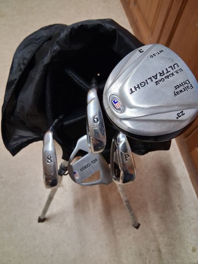 Golf Clubs. US Kids Golf Set.Left Handed .Age 7 To 8 Years Old. Girls Set.. In As New Condition. Collect In Dublin Or Receive Via Post.