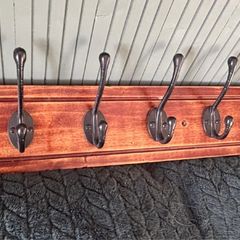 Solid Wooden Coat Rack, 84x11cm, Vintage Style