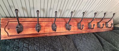 Solid Wooden Coat Rack, 84x11cm, Vintage Style