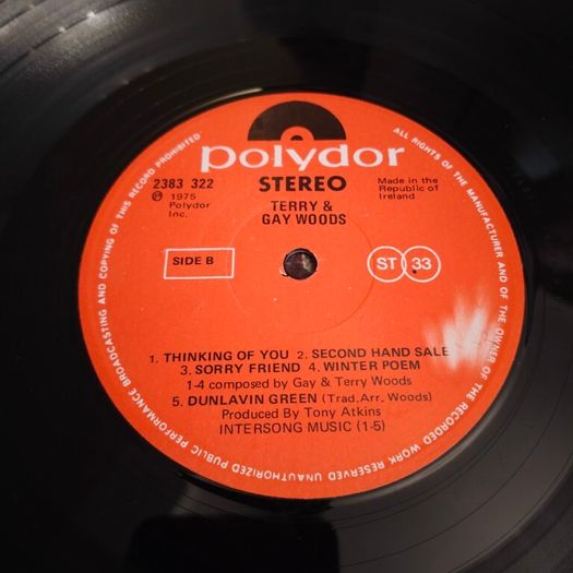 Backwoods Gay and Terry Woods Irish Pressing