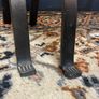 FLAS SALE ! WAS 350 NOW 250 ! Wrought Iron and Oak Top Nest of Tables . Image 6