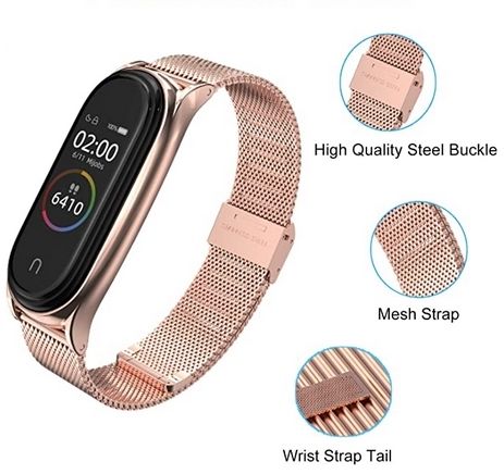 Xiaomi MI 6/5 Replacement Watch Strap, Rose Gold