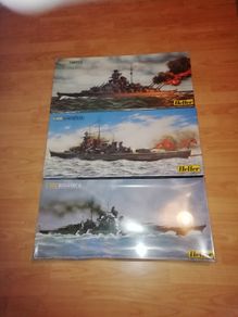 Heller model battle ship , bismarck  , Gneisenau., tiritz