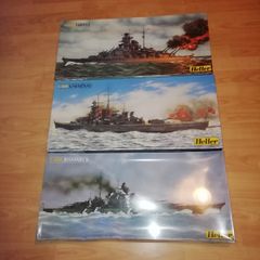 Heller model battle ship , bismarck  , Gneisenau., tiritz